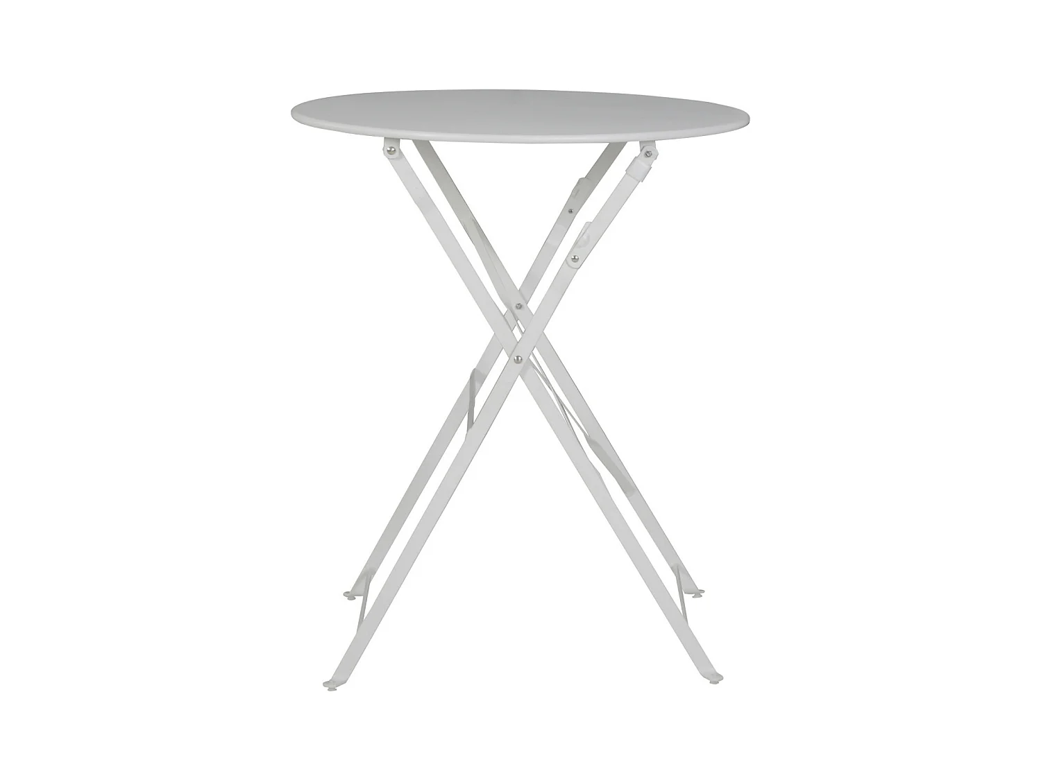 Table et chaises pliantes bistrot balcon terrasse- 2 places - Blanc - FLORE