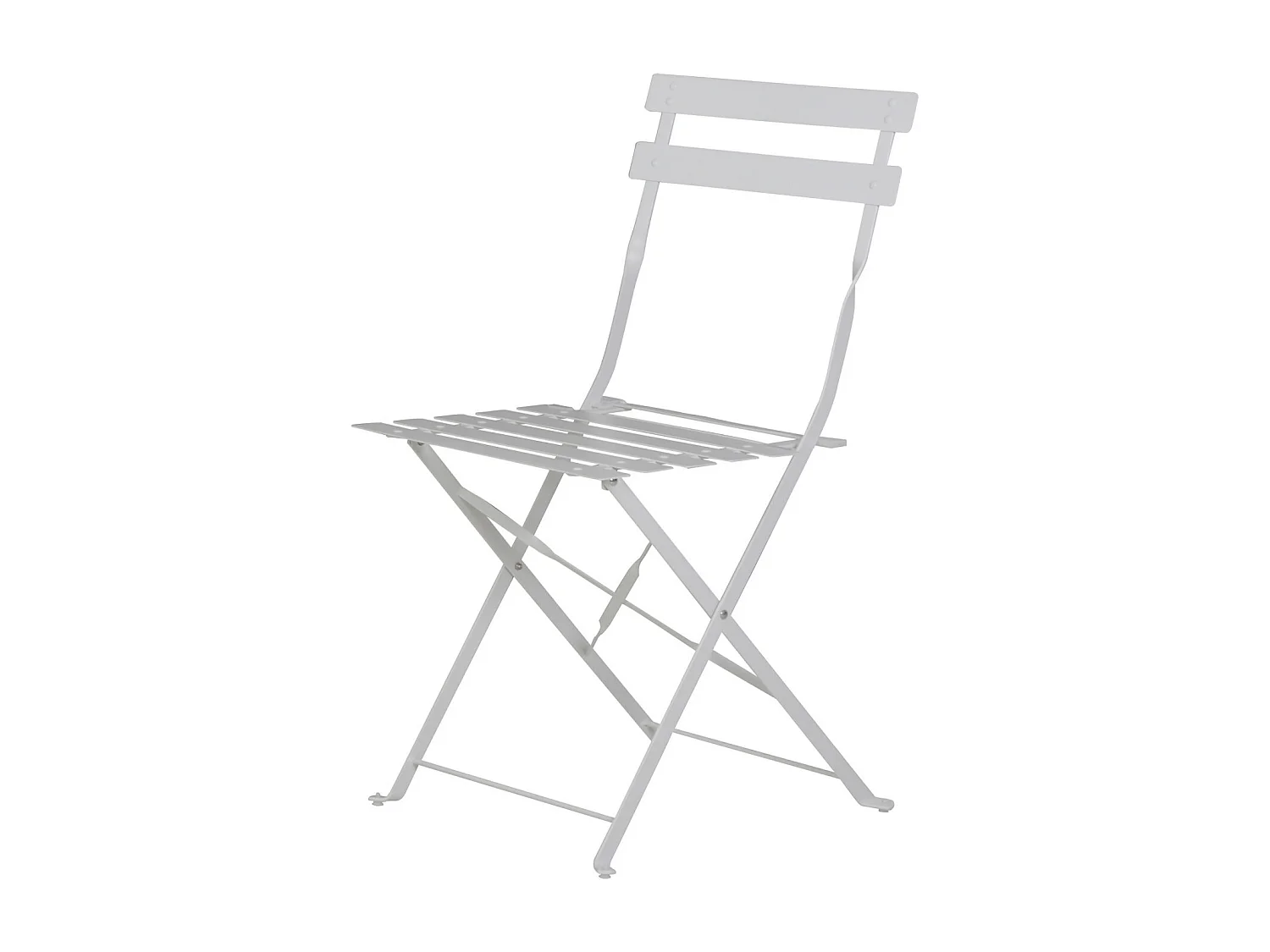 Table et chaises pliantes bistrot balcon terrasse- 2 places - Blanc - FLORE