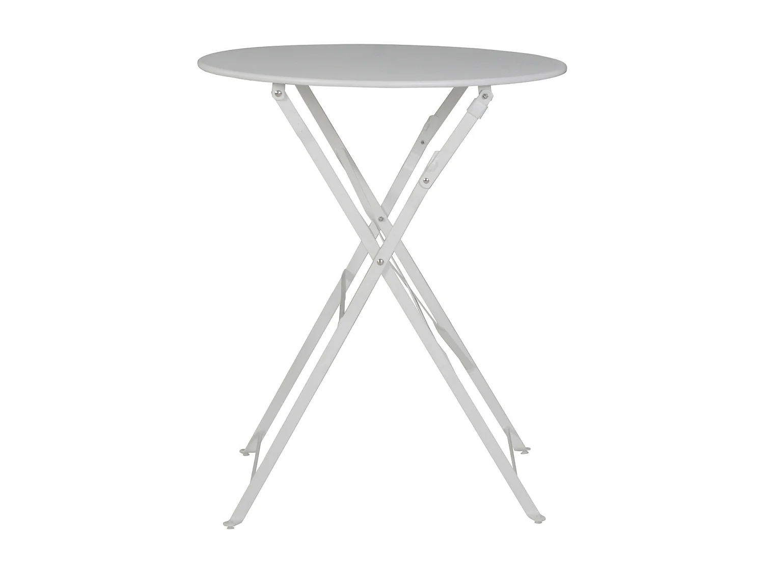 Table et chaises pliantes bistrot balcon terrasse- 2 places - Blanc - FLORE