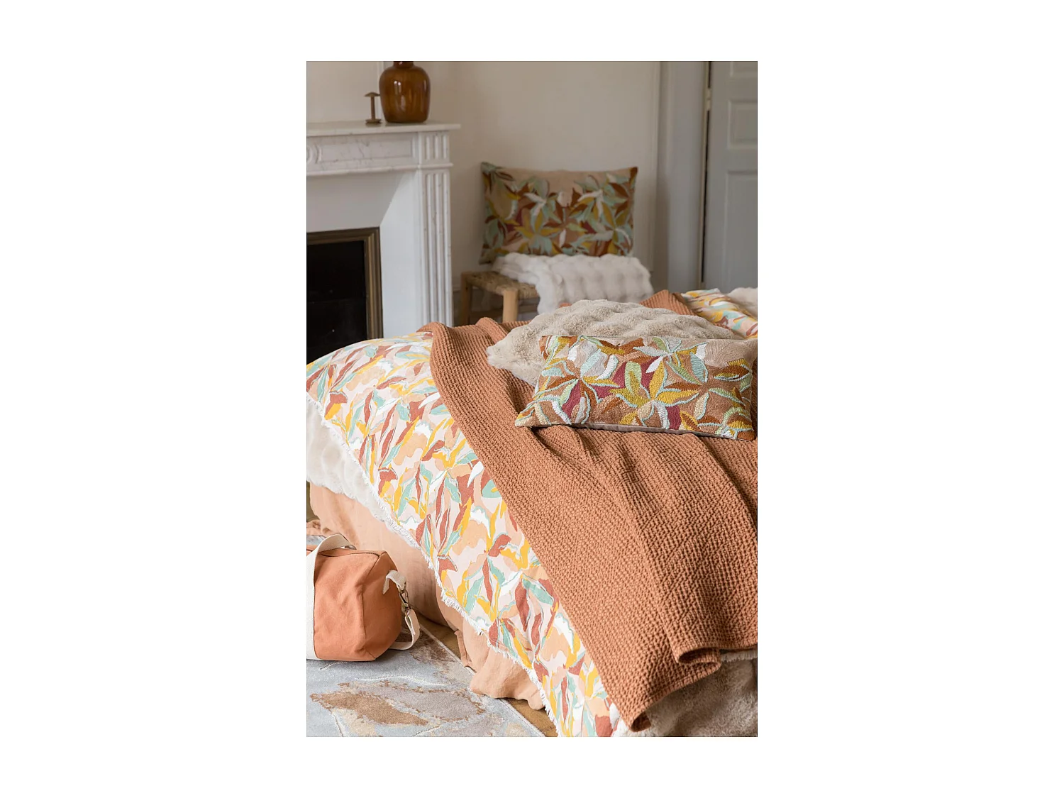 Bedruckte Bettdecke Alina Dragee 85 x 200 cm