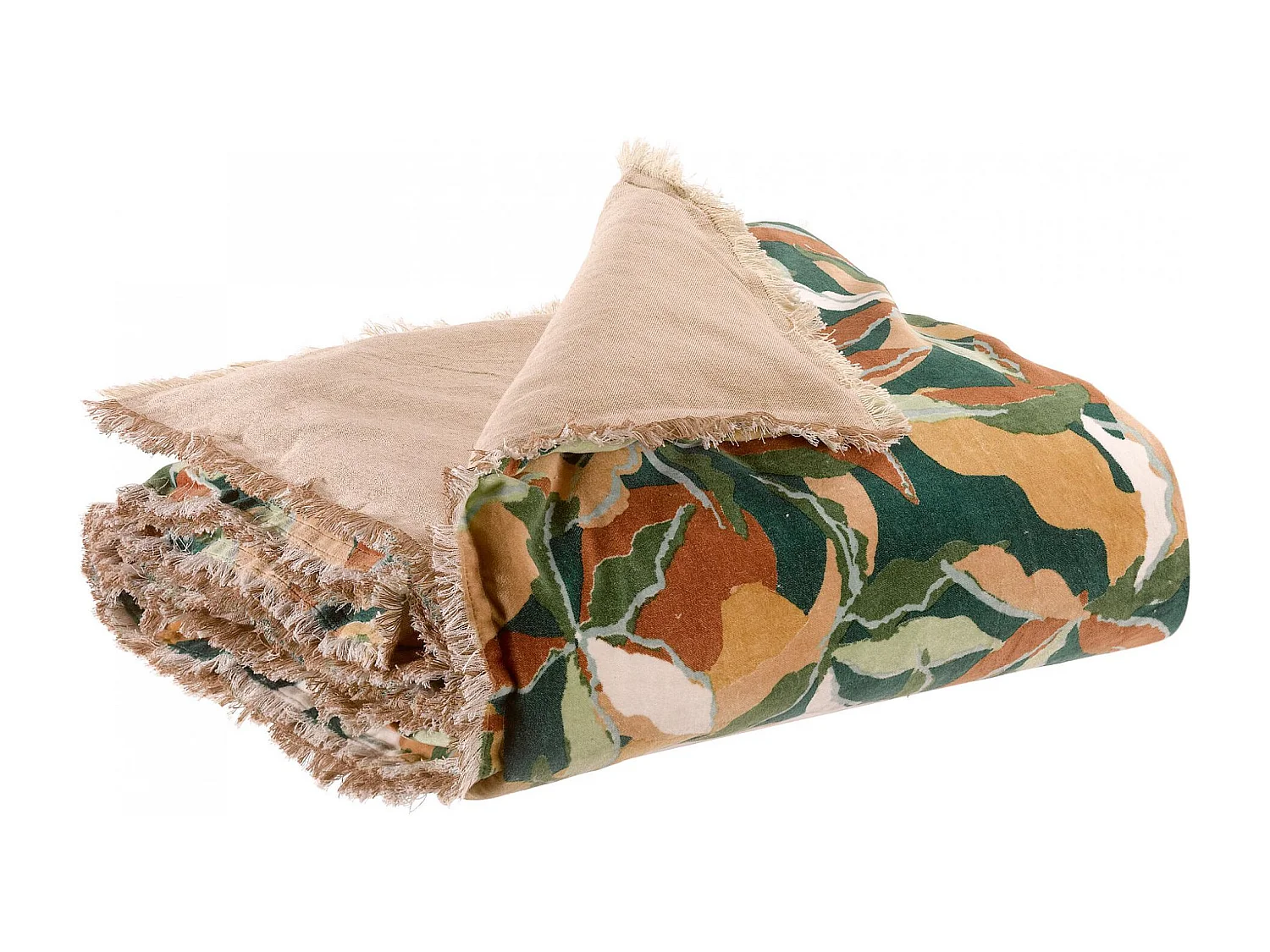 Bedruckte Bettdecke Alina Petrolgrün 85 x 200 cm