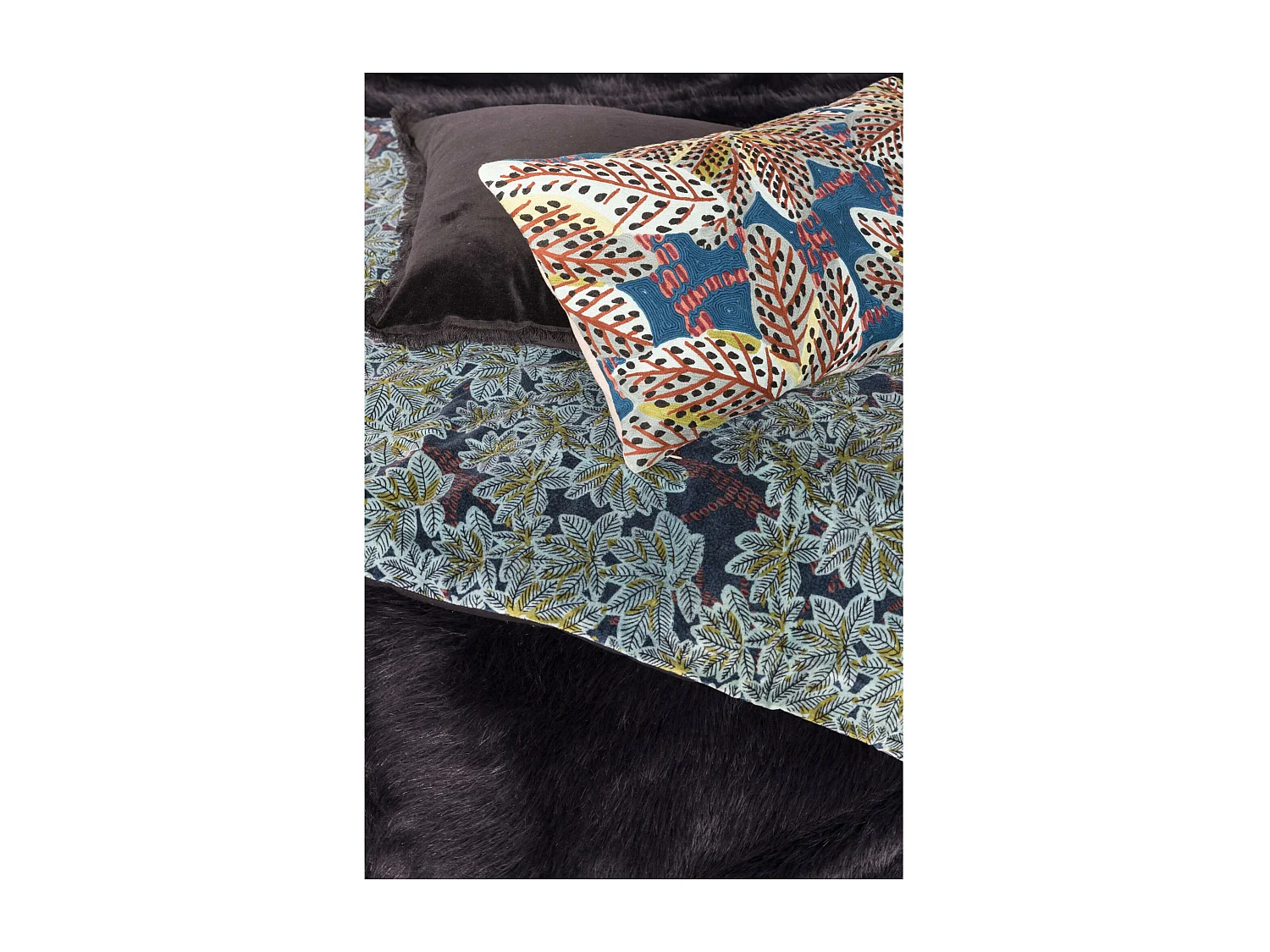 Piumino stampato Ariane Olio 85 x 200 cm