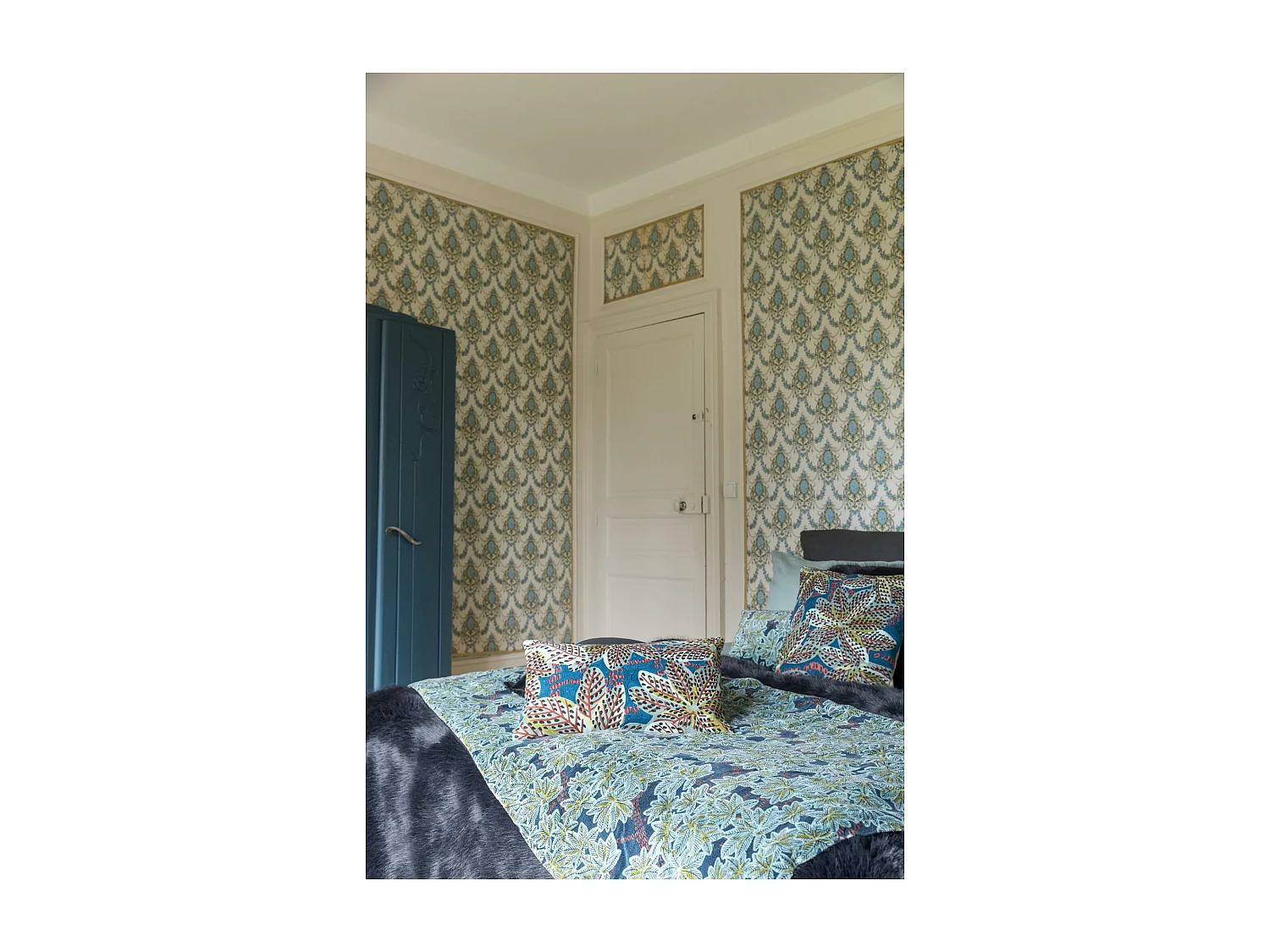 Bedrukte dekbed Ariane Olie 85 x 200 cm