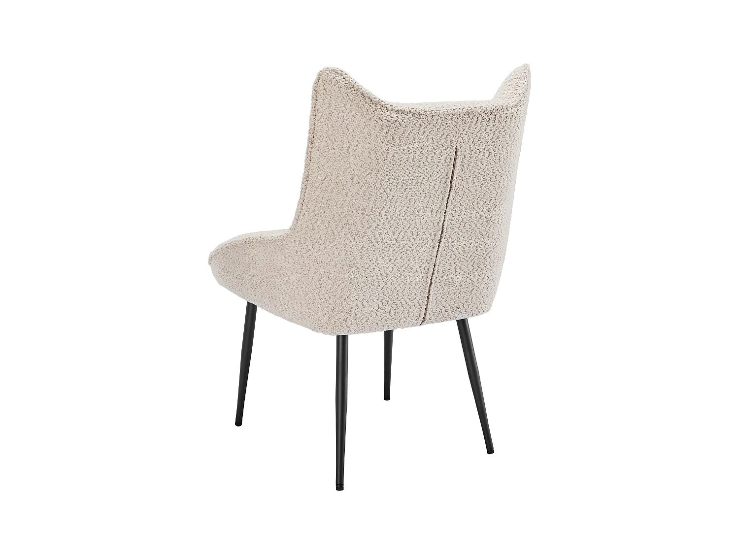 Set van 2 stoelen met dik zitkussen - nette pluche stof - Beige