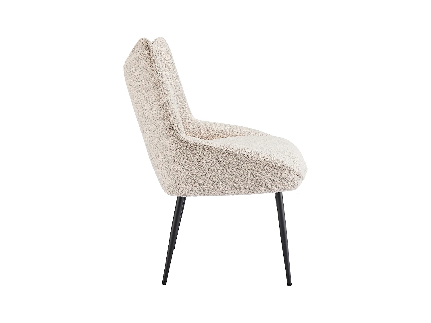 Set van 2 stoelen met dik zitkussen - nette pluche stof - Beige