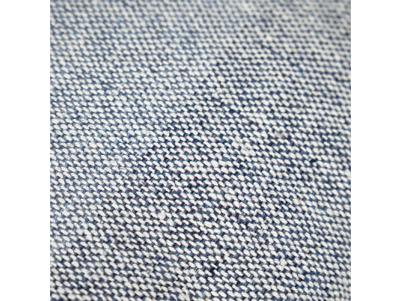 Lot 2 coussins carrés 40 x 40 cm coton brodé dégradé de bleu - ABYSS