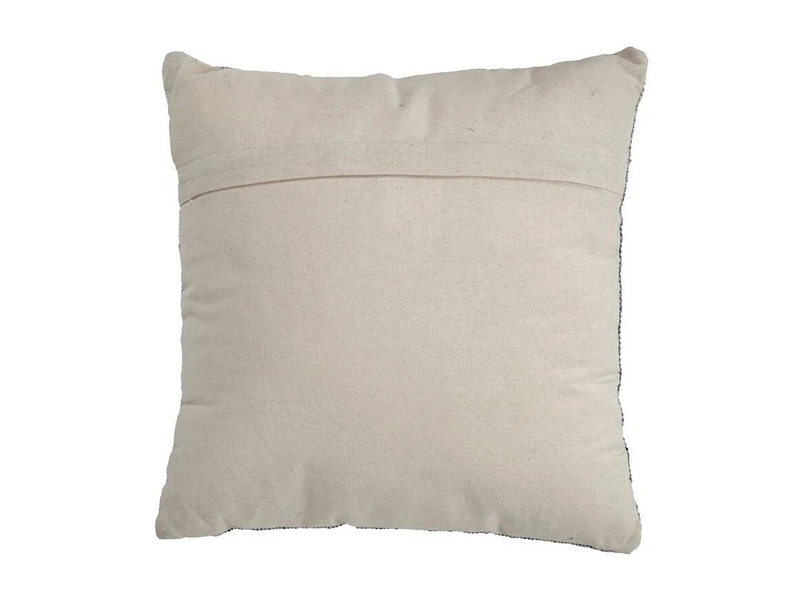 Lot 2 coussins carrés 40 x 40 cm coton brodé dégradé de bleu - ABYSS