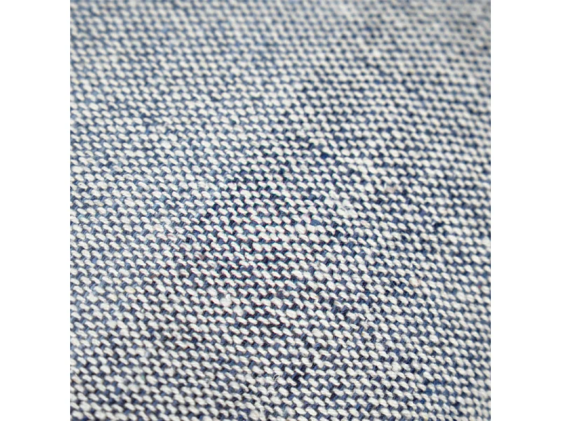 Coussin carré 40 x 40 cm coton brodé dégradé de bleu et écru - ABYSS