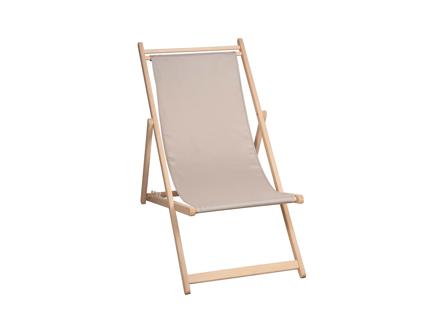 Chilienne en hêtre et tissu agrafé Monte Carlo Taupe