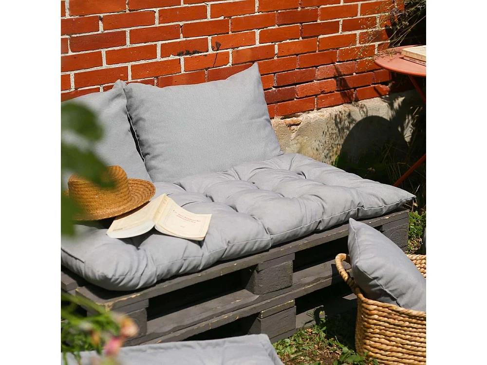 Kit matelas de palette et 2 coussins Gary
