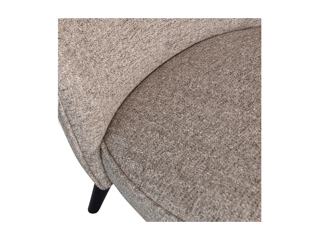 SARA - Fauteuil en tissu beige mélangé avec des nuances marron