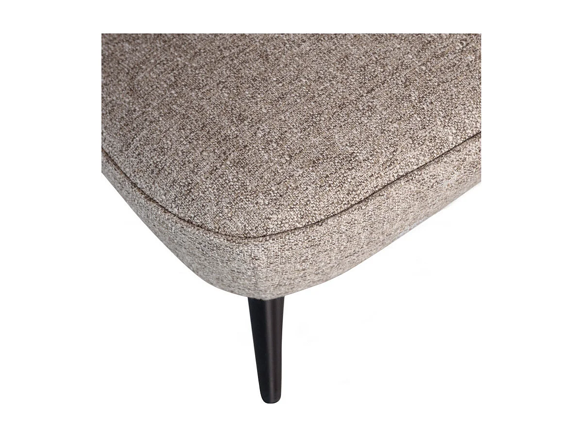 SARA - Fauteuil en tissu beige mélangé avec des nuances marron