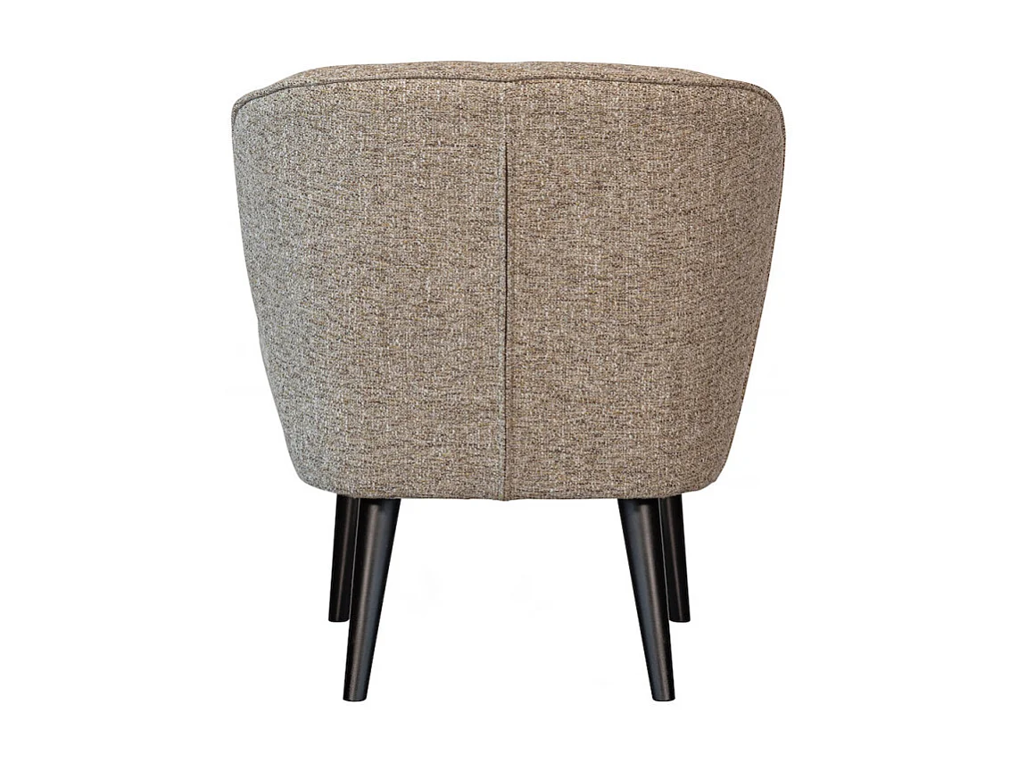 SARA - Fauteuil en tissu beige mélangé avec des nuances marron