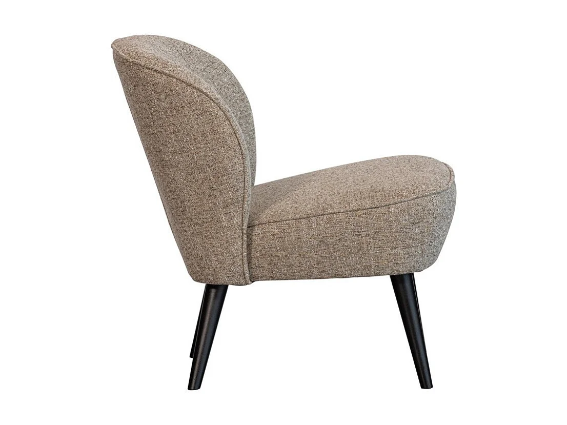 Fauteuil en tissu beige TIMA