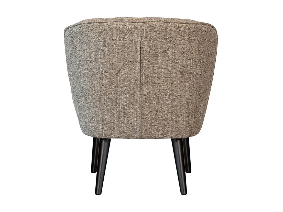 Fauteuil en tissu beige TIMA