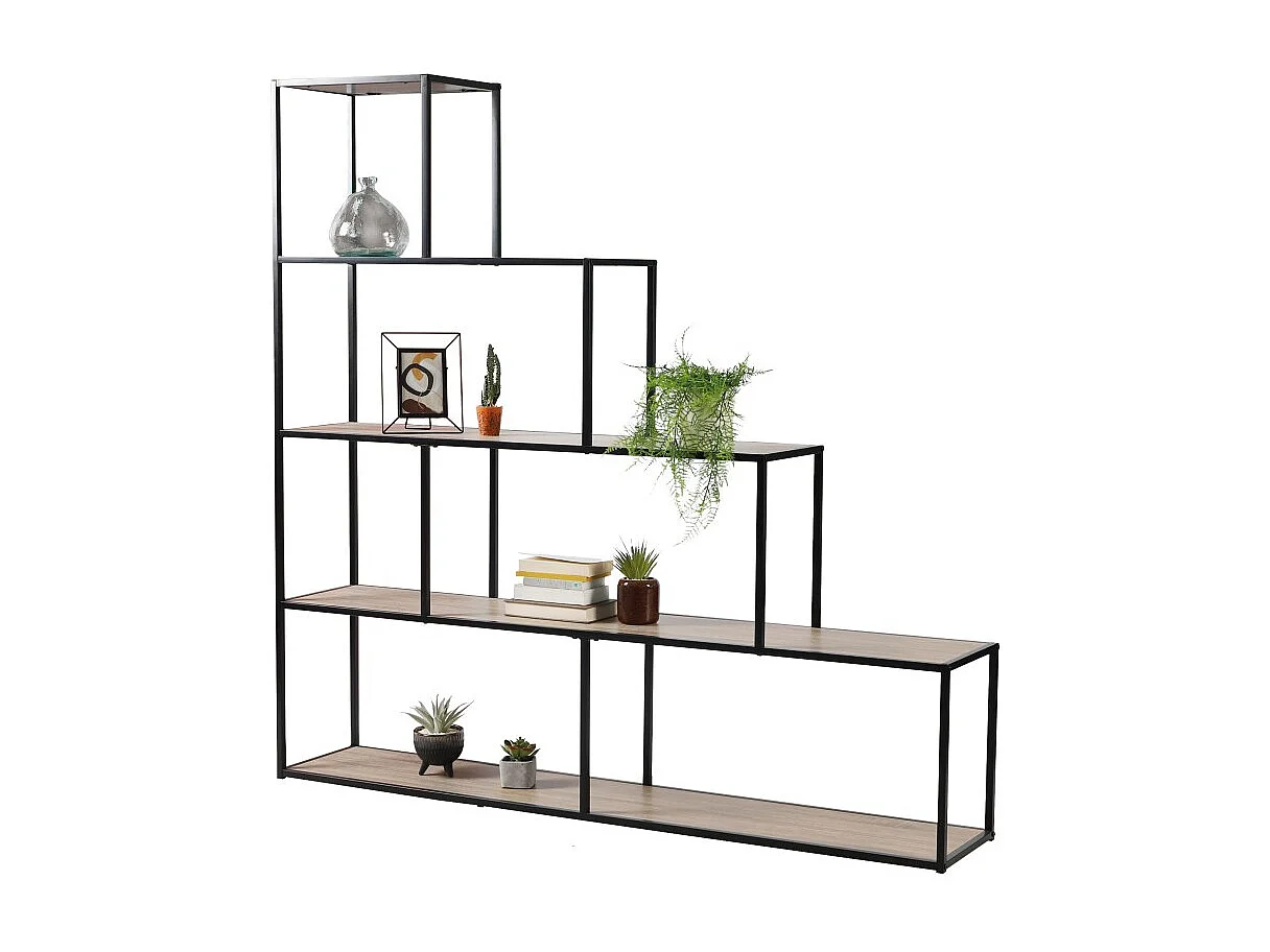 Libreria a scala con 5 livelli - Collezione HOLBORN, Dimensioni 157x30x160 cm