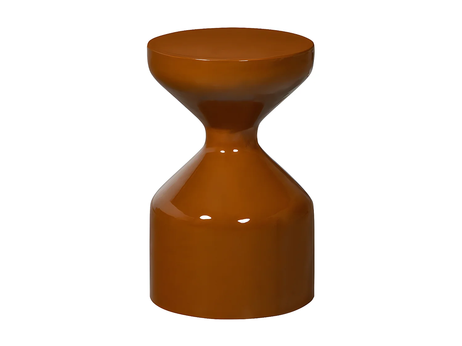 Floyd - Table d'appoint ronde en métal ø30 cm - Marron argile
