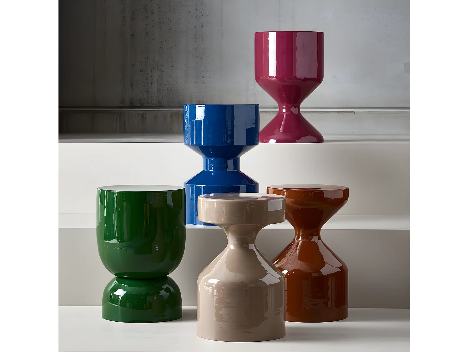 Floyd - Table d'appoint ronde en métal ø30 cm - Marron argile