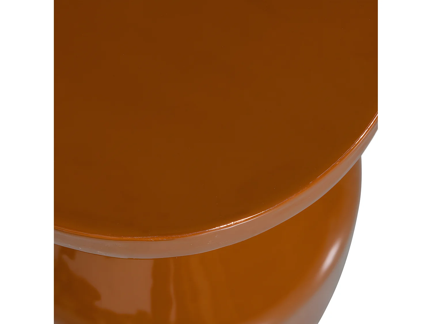 Floyd - Table d'appoint ronde en métal ø30 cm - Marron argile