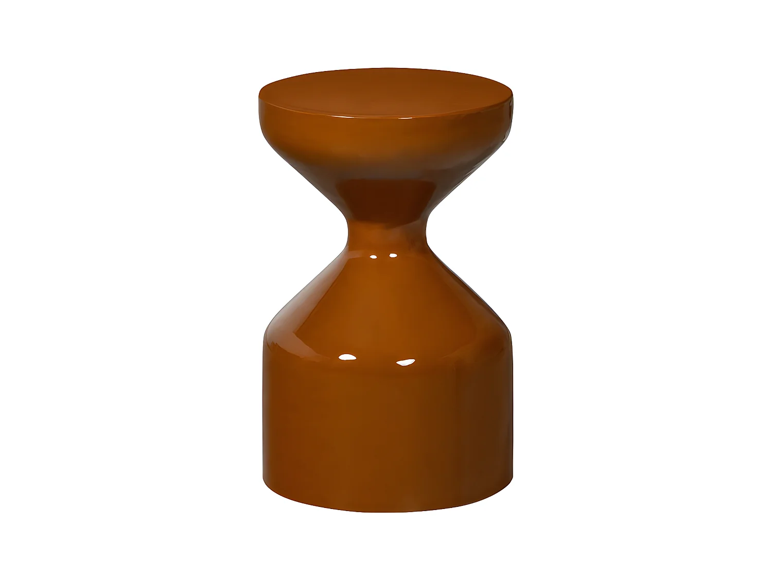 Floyd - Table d'appoint ronde en métal ø30 cm - Marron argile