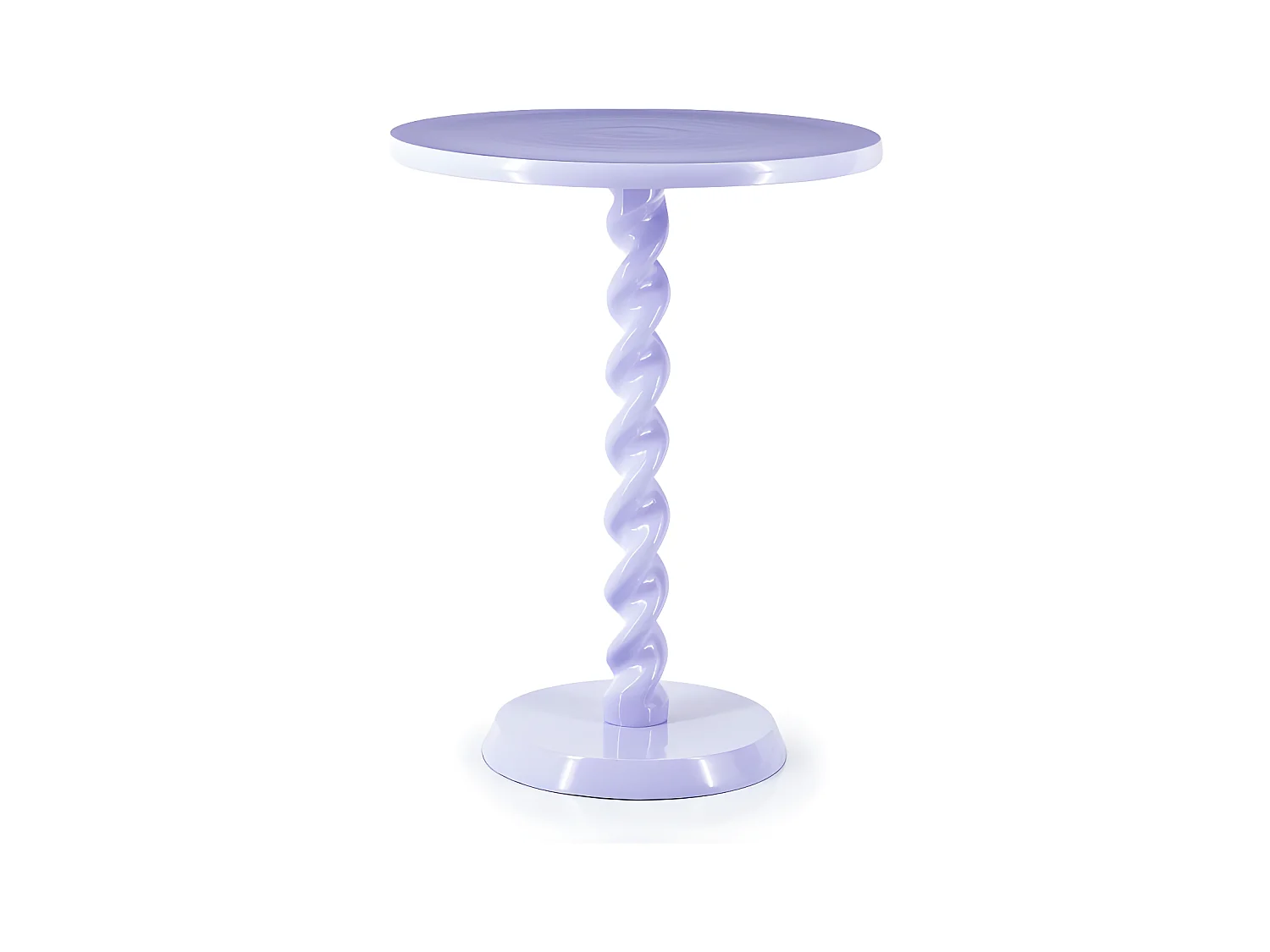 Gula - Table d'appoint en aluminium ø40cm - Lilas