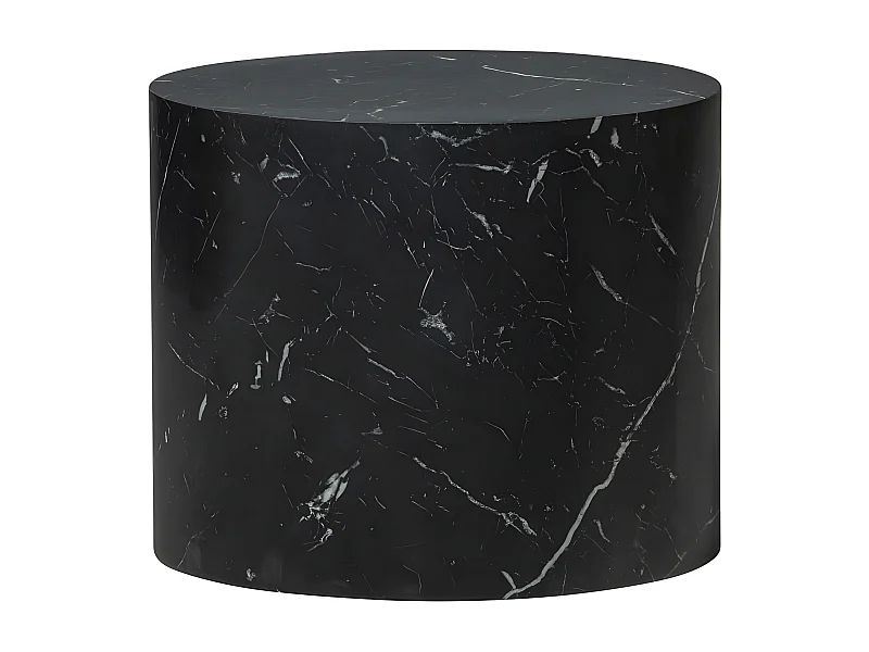 Quint - Table d'appoint ovale en bois 48x33cm - Noir