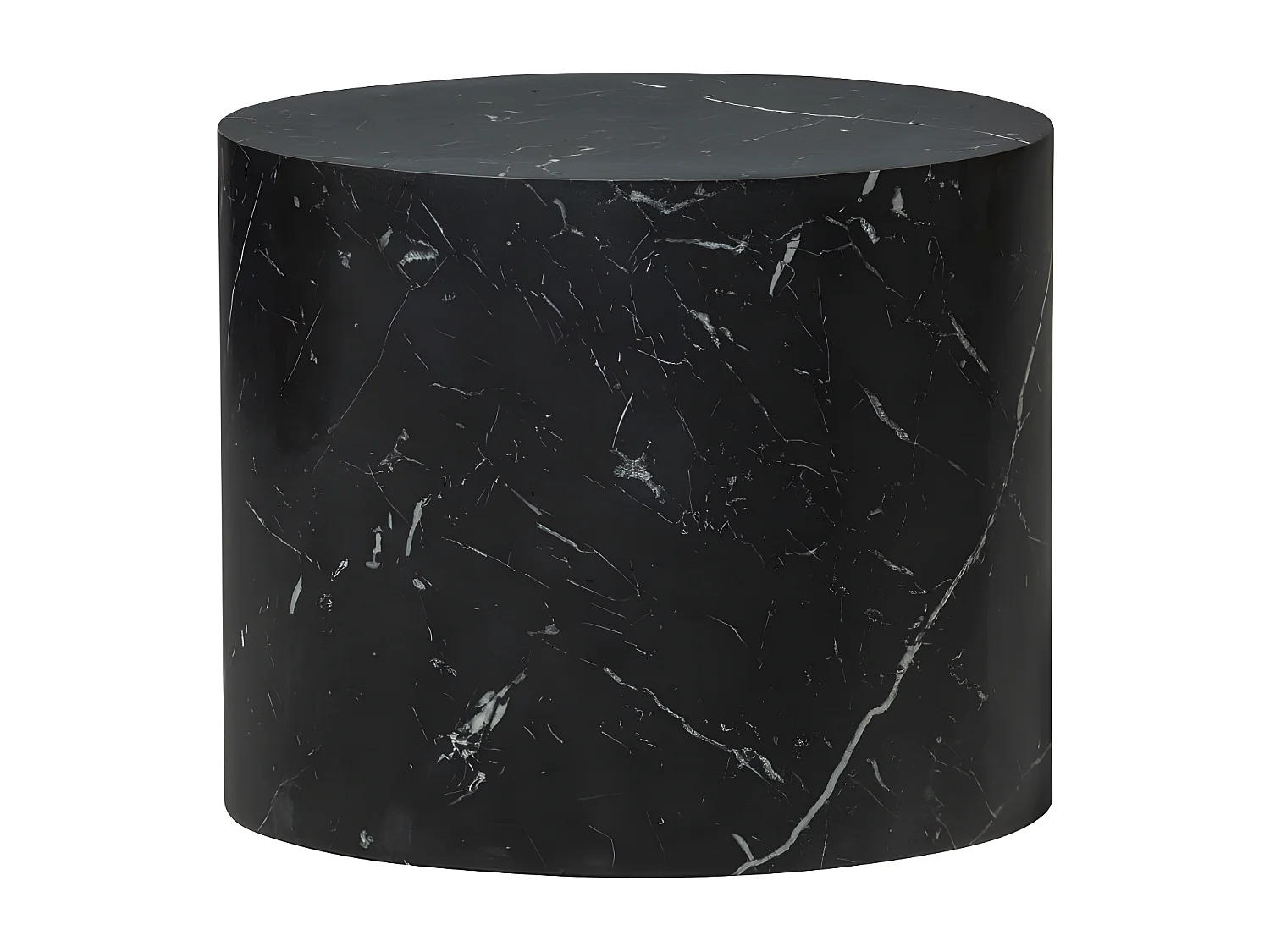 Quint - Table d'appoint ovale en bois 48x33cm - Noir