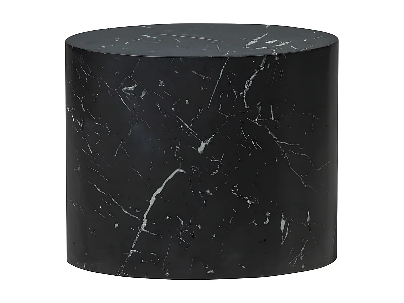 Quint - Table d'appoint ovale en bois 40x24cm - Noir