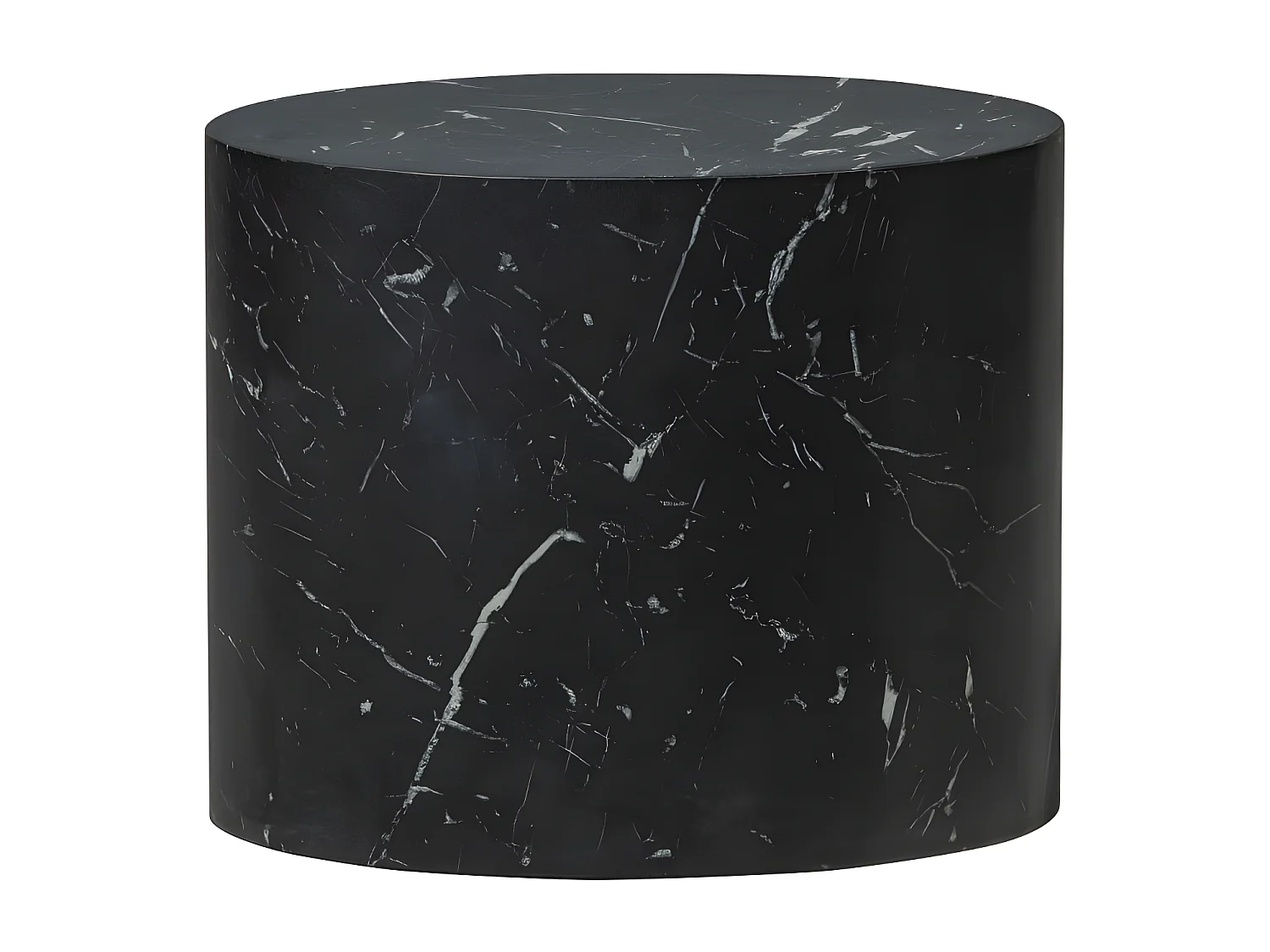 Quint - Table d'appoint ovale en bois 40x24cm - Noir