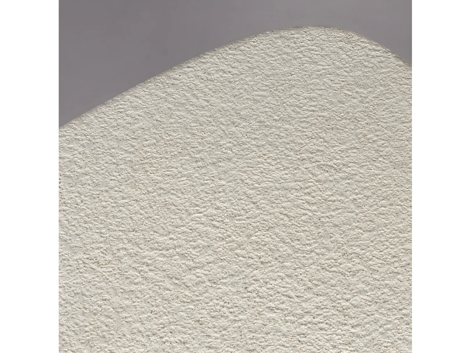 Veda - Table d'appoint organique en marbre recyclé H35cm - Ecru