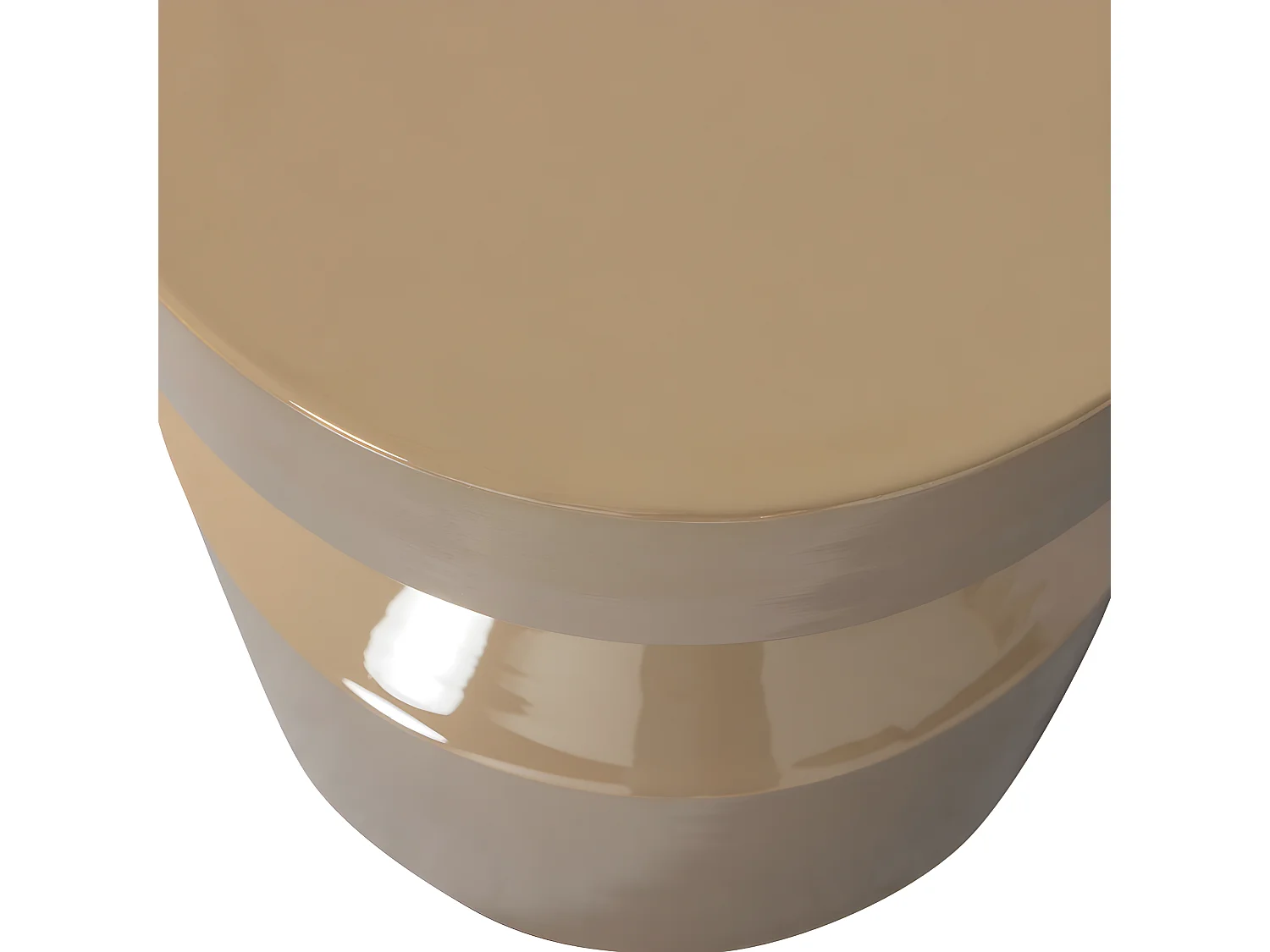 Ferry - Table d'appoint ronde en métal ø30 cm - Beige