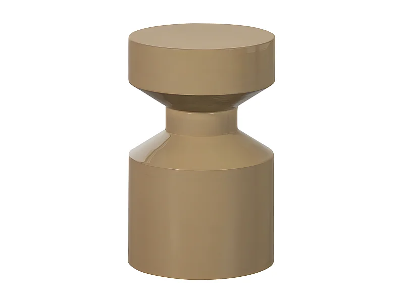 Ferry - Table d'appoint ronde en métal ø30 cm - Beige