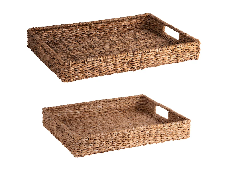 Set de 2 plateaux en jonc de mer