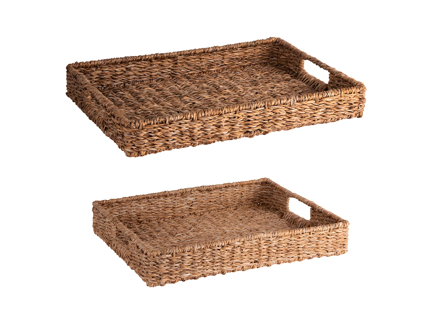 Set de 2 plateaux en jonc de mer