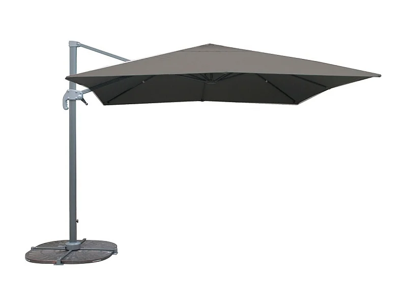 Freiarm-Sonnenschirm quadratisch anthrazitgrau 300x300 cm