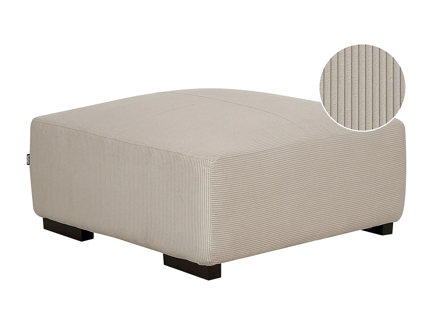 Ottoman LUNGO Velours côtelé Beige