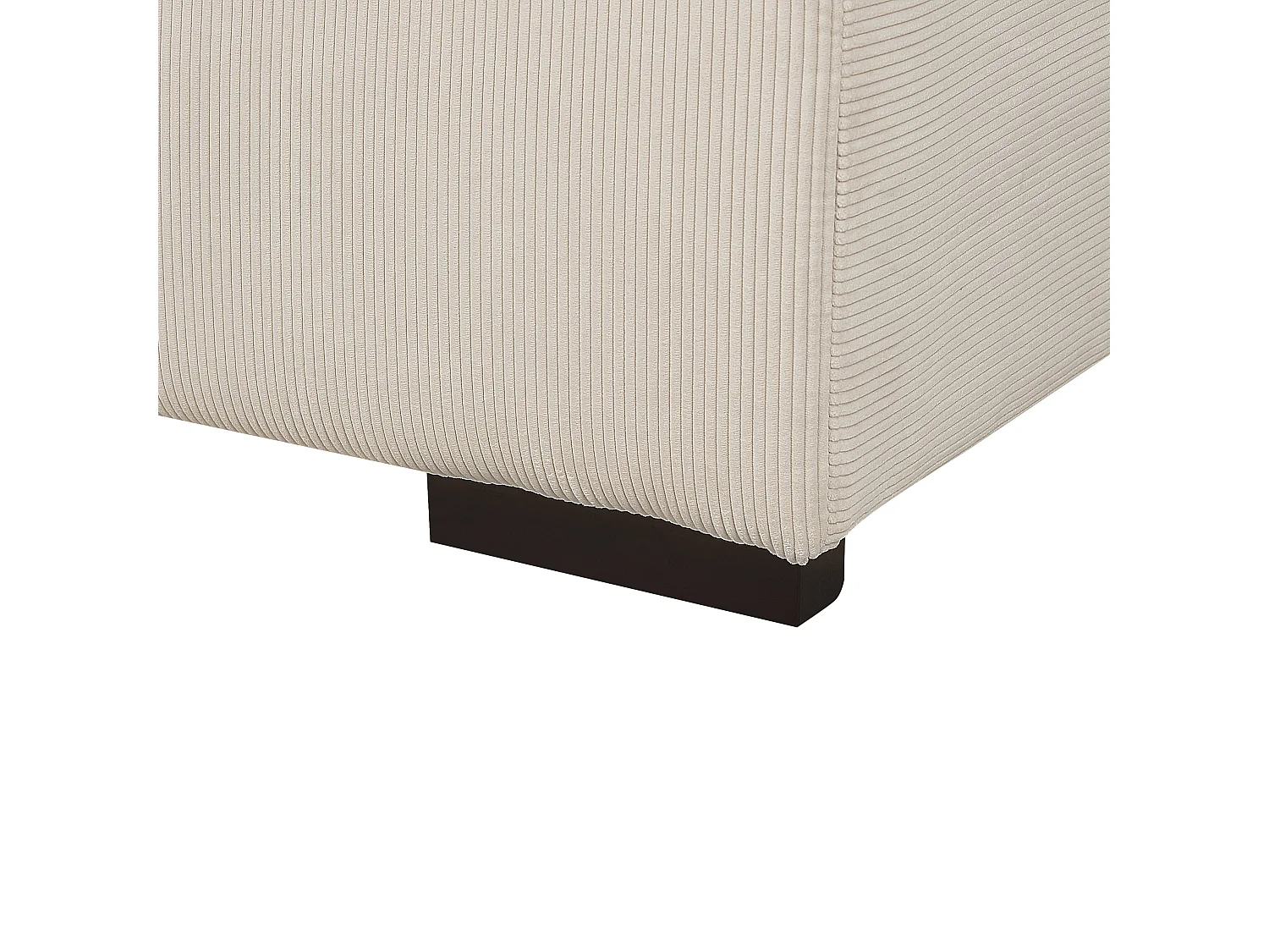 Ottoman LUNGO Velours côtelé Beige