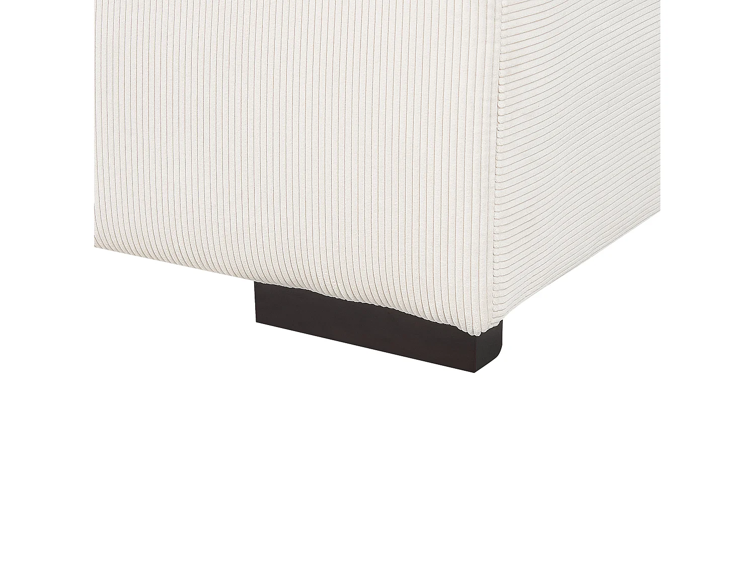 Ottoman LUNGO Velours côtelé Blanc cassé