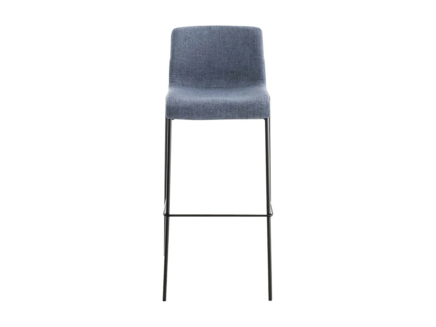 Lot de 2  Tabouret de bar - Tissu & Noir - Bleu - Hover