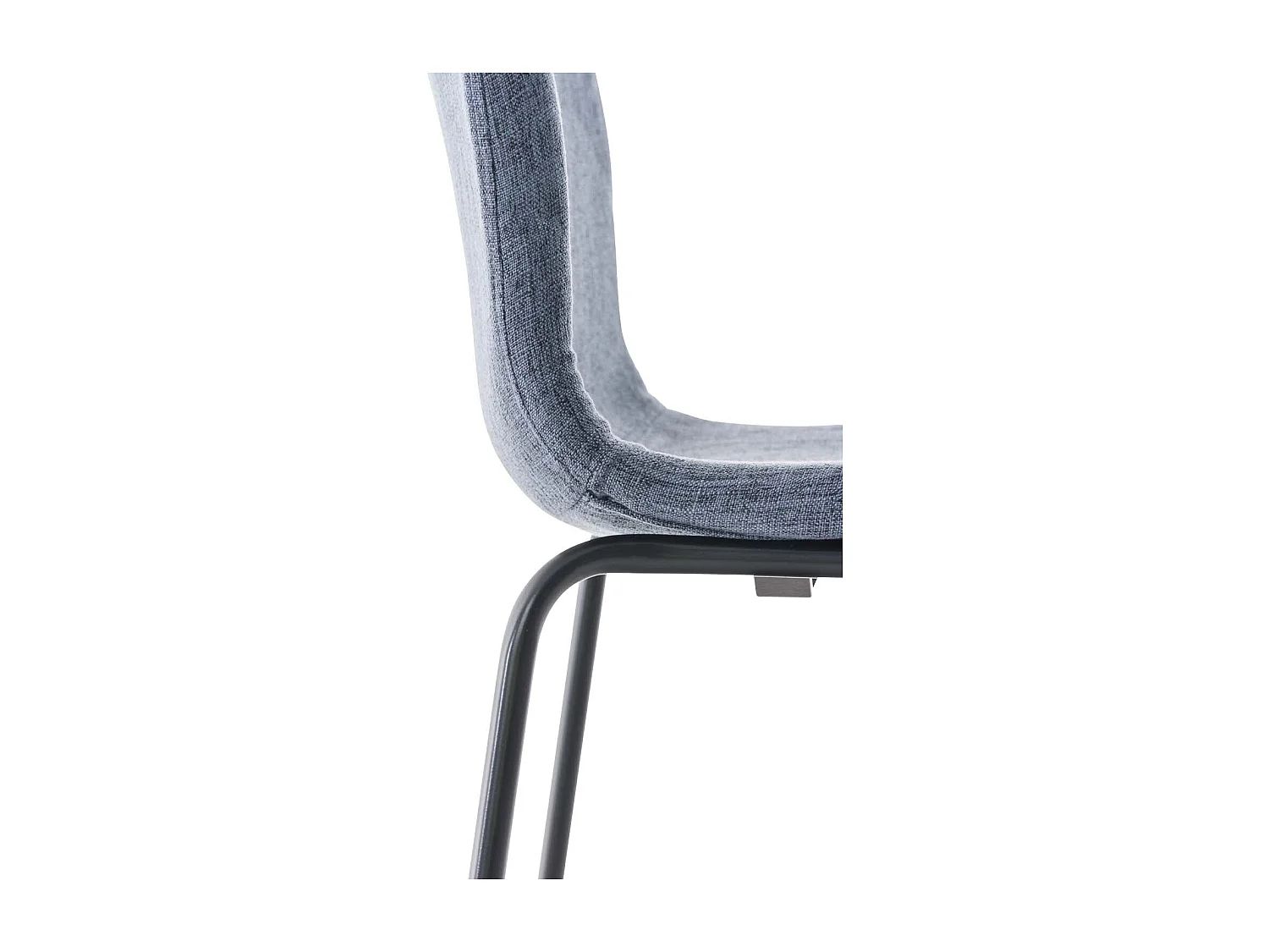 Lot de 2  Tabouret de bar - Tissu & Noir - Bleu - Hover