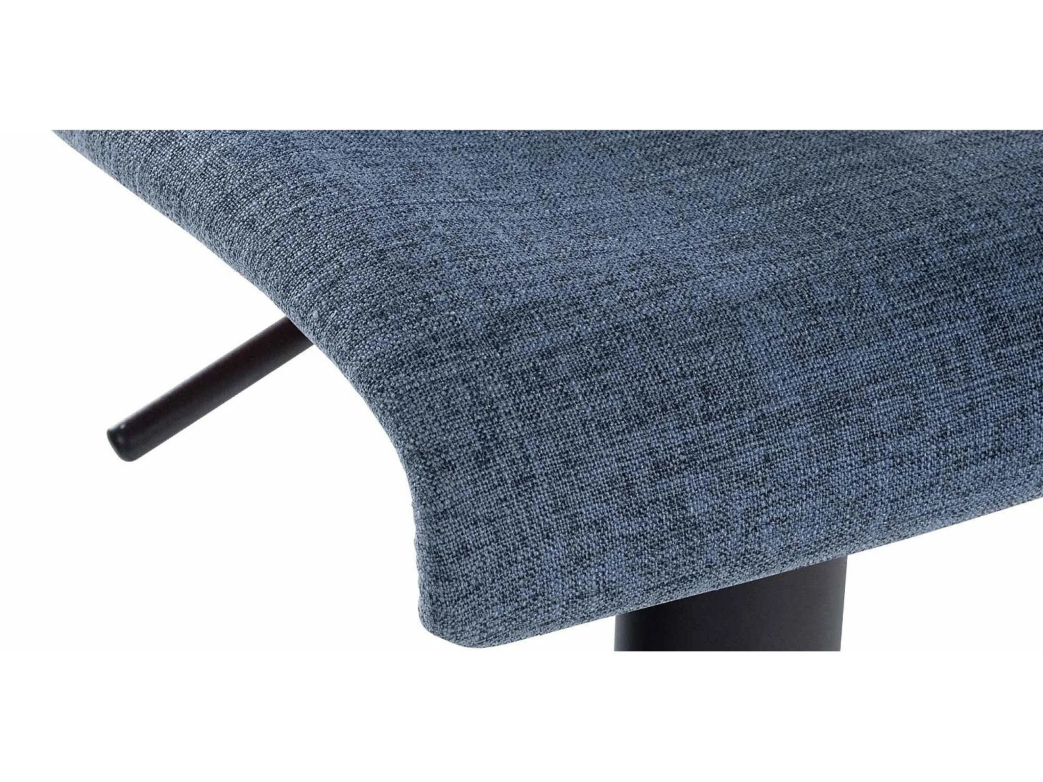 Tabouret de bar - Tissu & Métal noir mat - Bleu - Branford