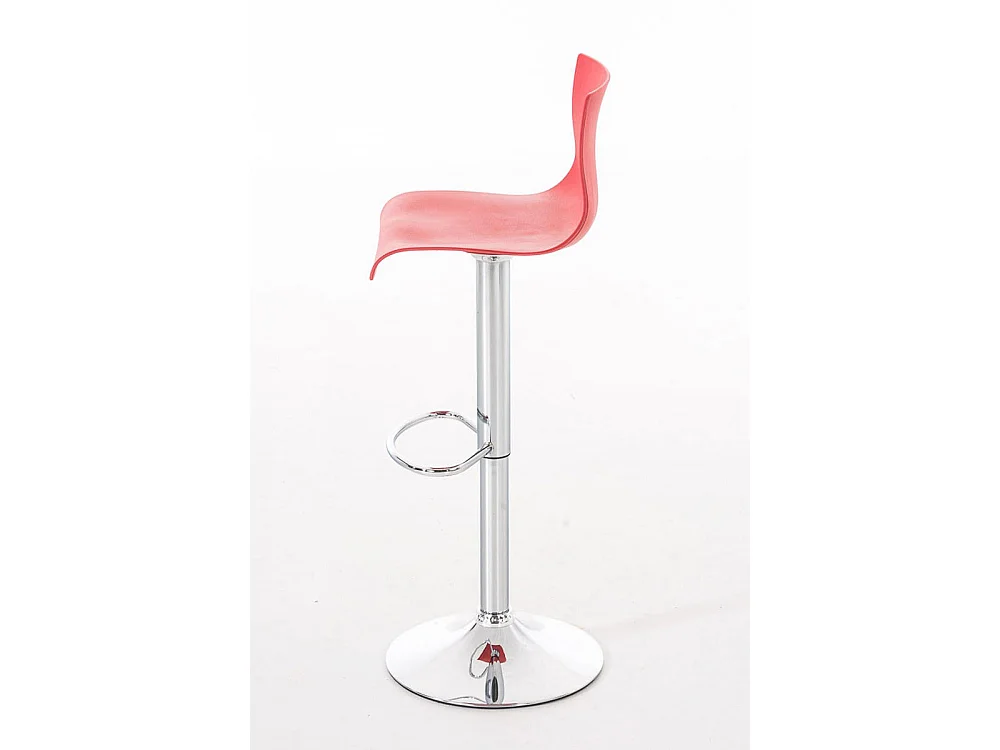 Lot de 2  Tabouret de bar - Plastique & Métal chromé - Rouge - Hover