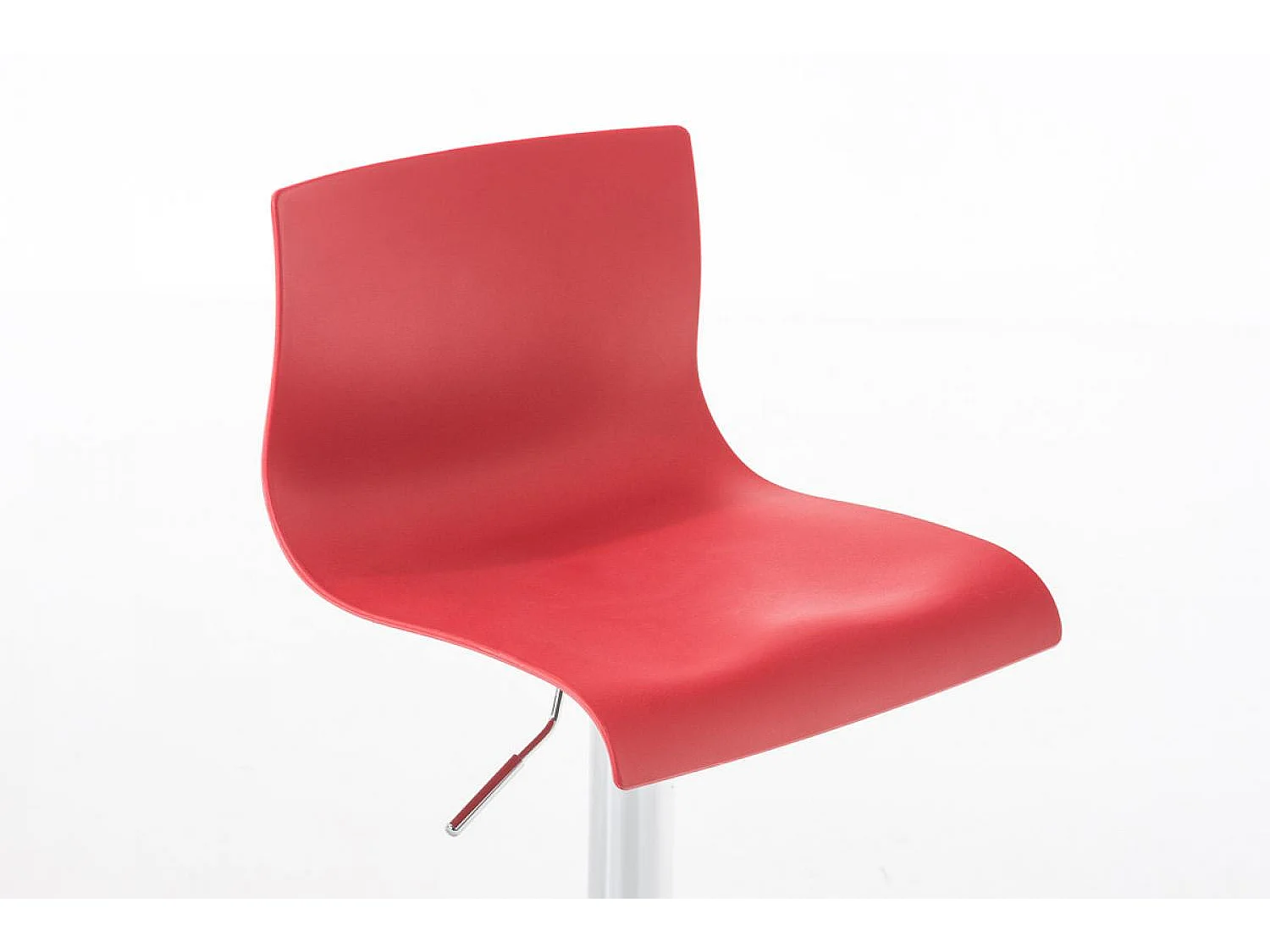 Lot de 2  Tabouret de bar - Plastique & Métal chromé - Rouge - Hover