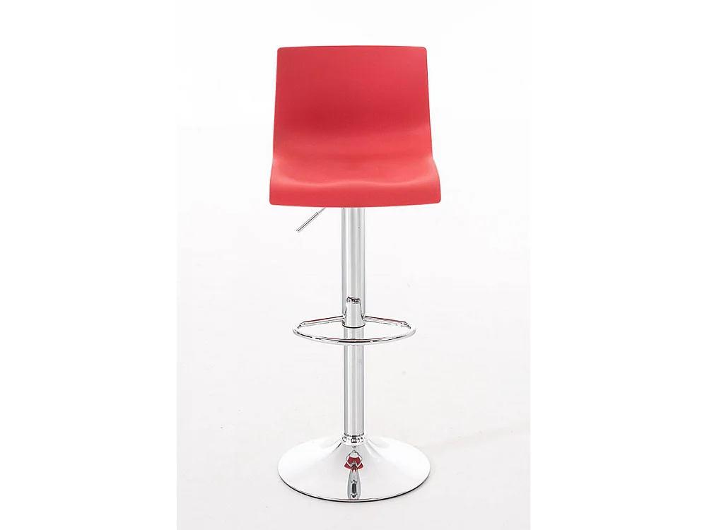 Lot de 2  Tabouret de bar - Plastique & Métal chromé - Rouge - Hover
