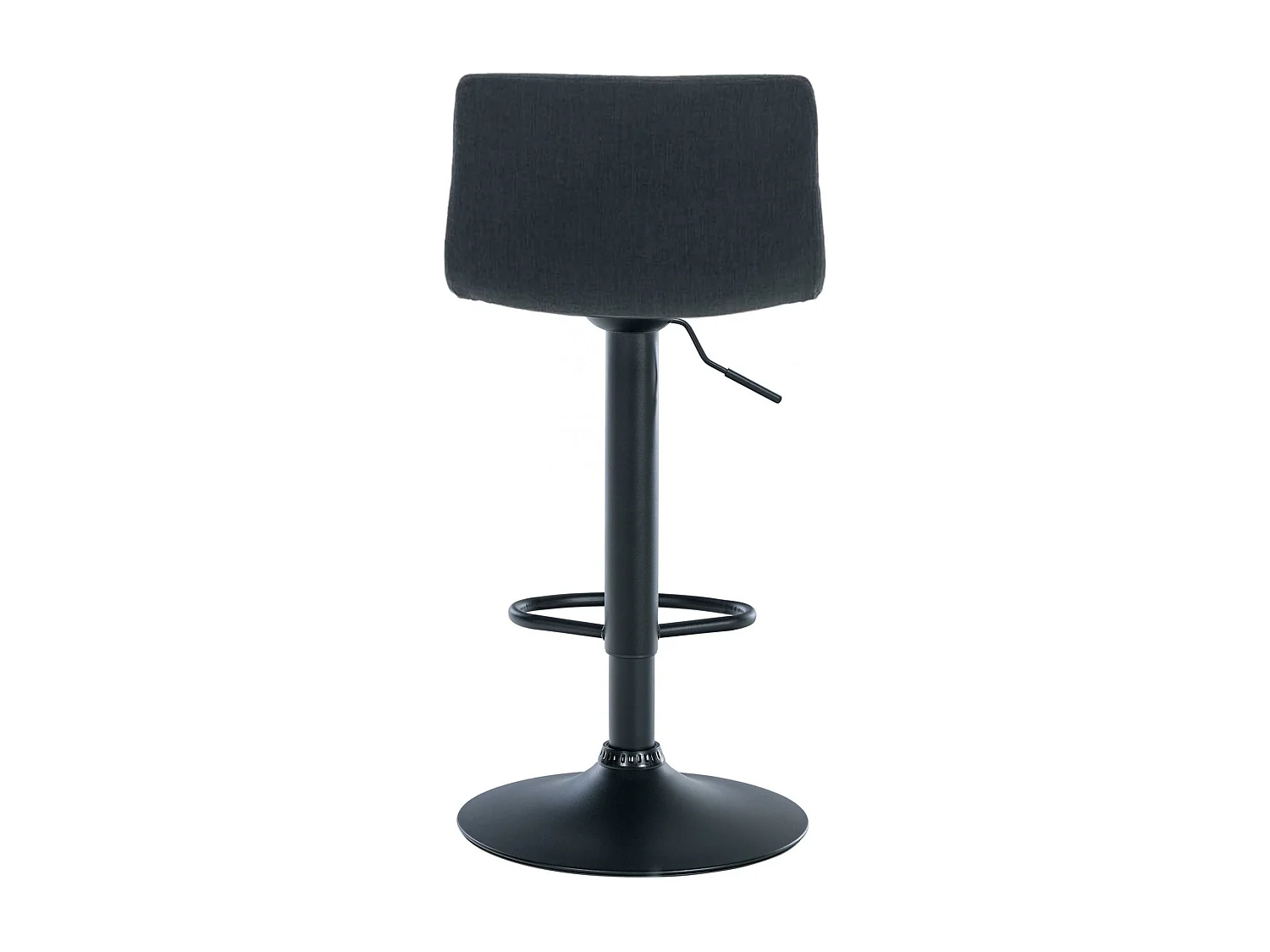Tabouret de bar - Tissu & Métal noir mat - Noir - Hover