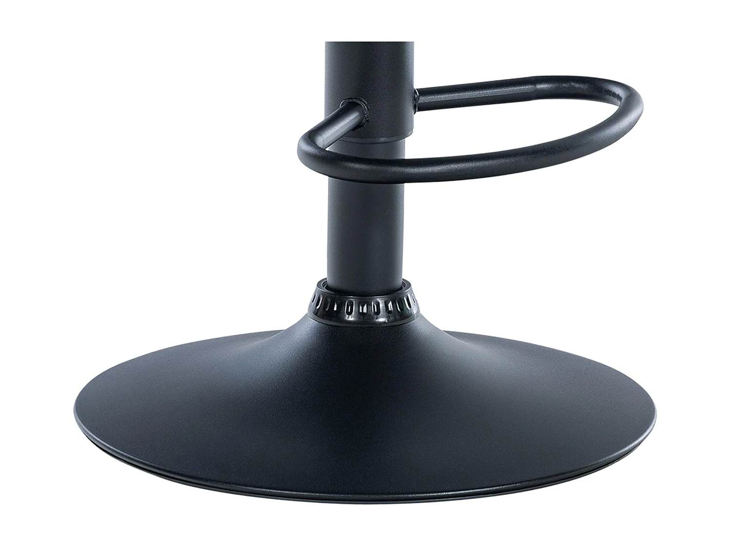 Tabouret de bar - Tissu & Métal noir mat - Noir - Hover