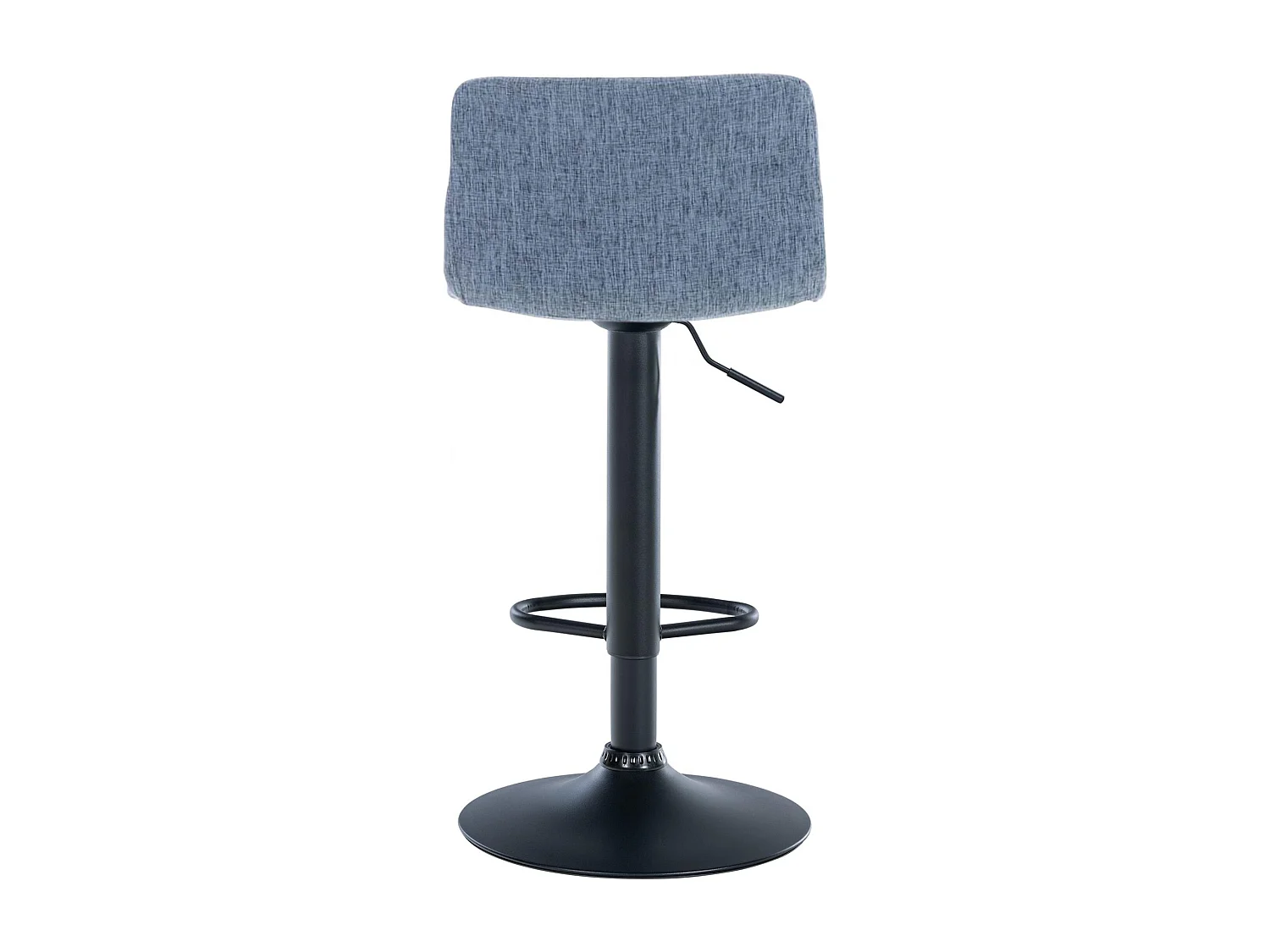 Tabouret de bar - Tissu & Métal noir mat - Bleu - Hover