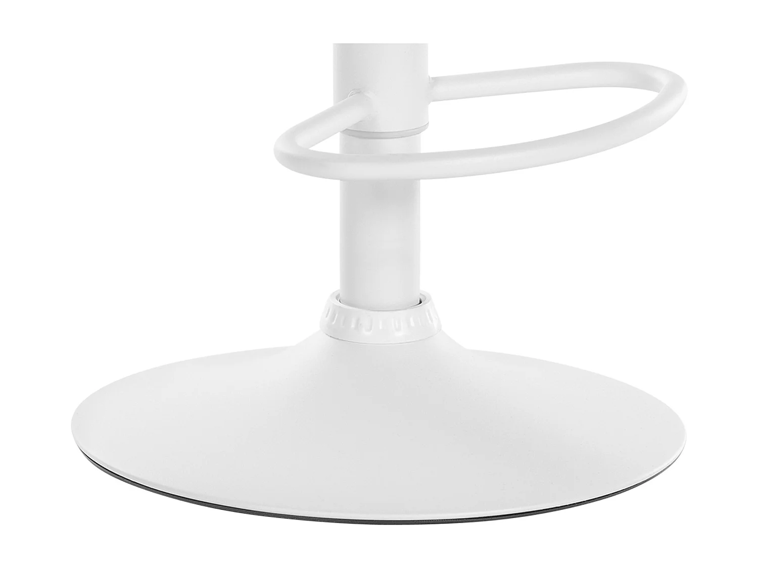 Tabouret de bar - Tissu & Métal blanc mat - Noir - Hover