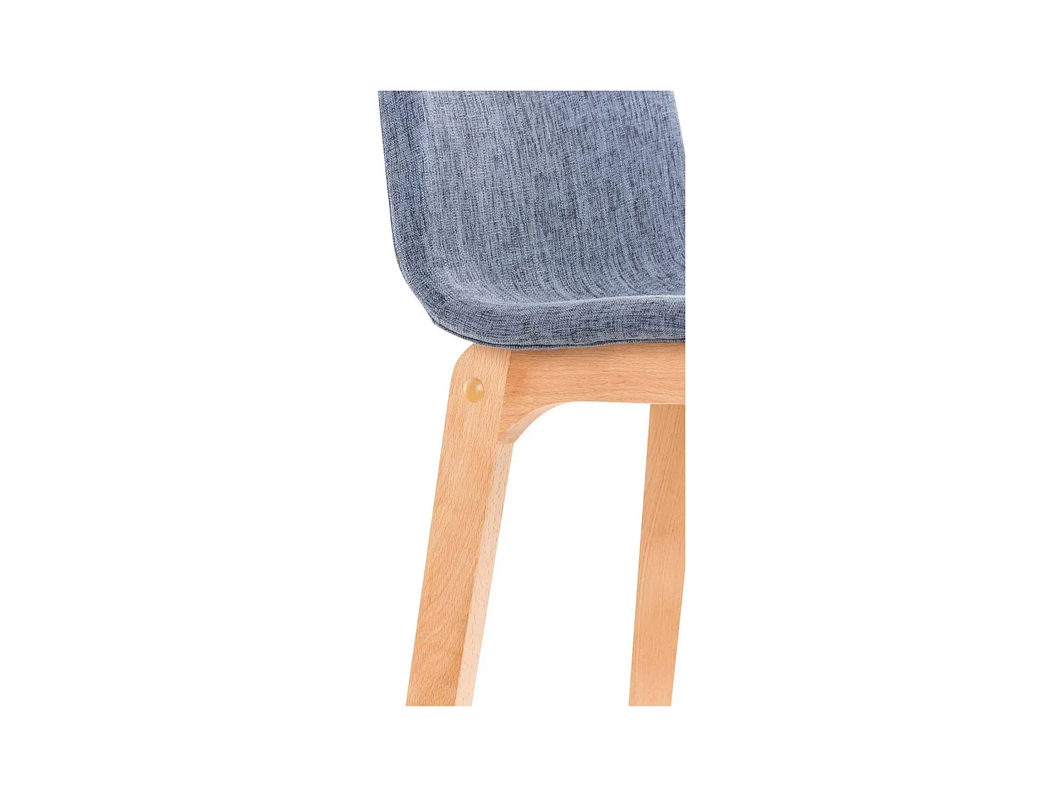 Lot de 2  Tabouret de bar - Tissu & Bois - Bleu - Hover