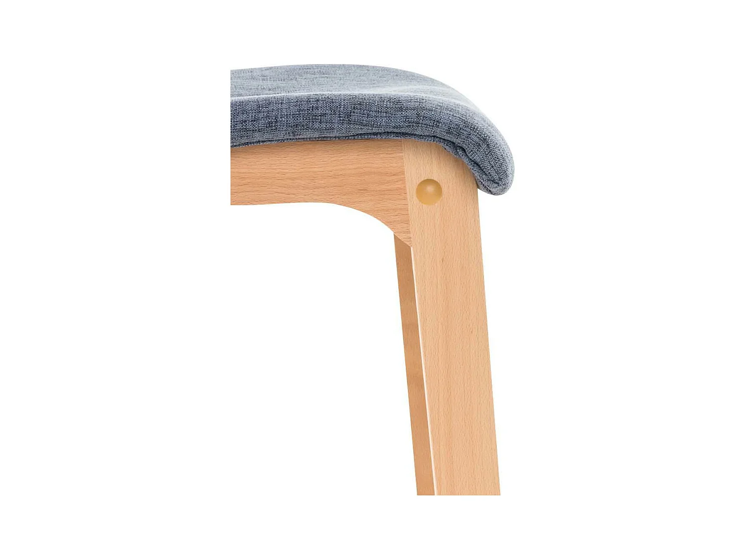 Lot de 2  Tabouret de bar - Tissu & Bois - Bleu - Hover